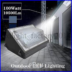 4 Pack 100watt LED Commercial Outdoor Wall Pack Light UL Approved 10,500 lumens