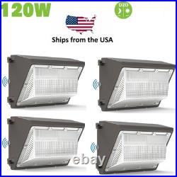 4 Pack 120W Led Wall Pack 5000K Security Commercial Industrial Wall Pack Light