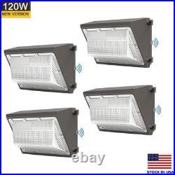 4 Pack 120W Led Wall Pack Light Dusk to Dawn Commercial Outdoor Security 5000K