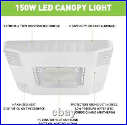 4-Pack 150W LED Gas Station Canopy Light 5700K 100-277V Surface Mount