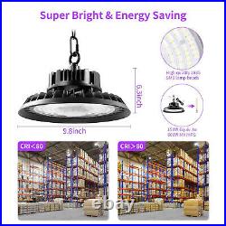 4 Pack 150W UFO Led High Bay Light with Motion Sensor Warehouse Factory Fixture