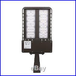 4 Pack 200W LED Shoebox Parking Lot Light Fixture 26000lm 5700K White DLC 4.2