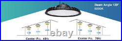 4 Pack 200W LED UFO High Bay Light Commercial Factory Warehouse Gym Light 6000K