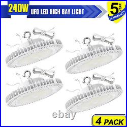 4 Pack 240W LED UFO High Bay Light Commercial Warehouse Garage Led Shop Lights