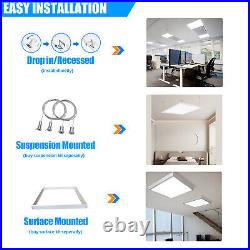 4 Pack 2X2FT LED Recessed Panel Light 45W 5400LM Flat Drop Ceiling Troffer Light