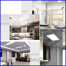 4 Pack 2X4Ft 72W Recessed Ceiling Flat LED Light Panel Commercial Light Fixtures