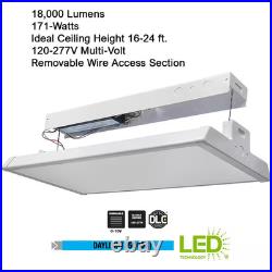 4-Pack 2 Ft. 18000 Lumens 171-Watts Integrated LED High Bay Light 120-277V 5000K 4-Pack 2 Ft. 18000 Lumens 171-Watts Integrated LED High Bay Light 120-277V 5000K
