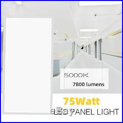 4 Pack 2x4 FT 75W LED Panel Light 8000 Lumens 5000K Daylight LED Flat Panel