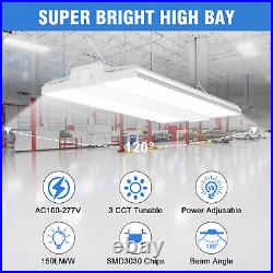 4-Pack 300W LED LinearHigh Bay Light Shop Lights 45000LM, 3000K 4000K 5000K CCT