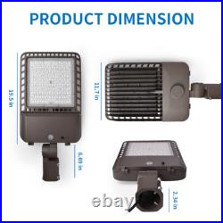 4 Pack 300W LED Parking Lot Light Outdoor, 5000K LED Pole Light with Slip Fitter