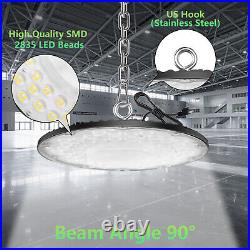 4 Pack 300W UFO LED High Bay Light LED Shop Light Warehouse Commercial Lamp IP65