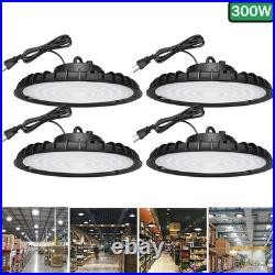 4 Pack 300W UFO Led High Bay Light Commercial Industrial Factory Shop Warehouse