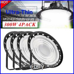 4 Pack 300W UFO Led High Bay Light Factory Warehouse Commercial Led Shop Lights