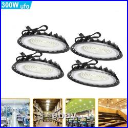 4 Pack 300W UFO Led High Bay Light Shop Industrial Commercial Factory Warehouse