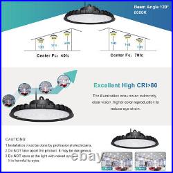 4 Pack 300W Warehouse UFO Led High Bay Light Factory Commercial Shop Light 6000K