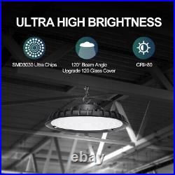 4 Pack 300W Warehouse UFO Led High Bay Light Factory Commercial Shop Light 6000K