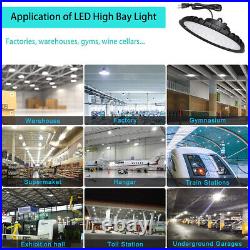4 Pack 300W Warehouse UFO Led High Bay Light Factory Commercial Shop Light 6000K