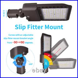 4-Pack 300w LED Parking Lot Lights with Photocell Outdoor Commercial Area Lights