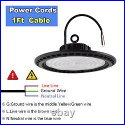 4 Pack 500W UFO LED High Bay Light Garage Industrial Commercial Warehouse Lamp