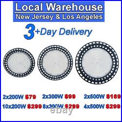4 Pack 500W UFO LED High Bay Light Garage Industrial Commercial Warehouse Lamp
