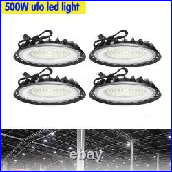 4 Pack 500W UFO Led High Bay Light Warehouse Factory Commercial Industrial Light