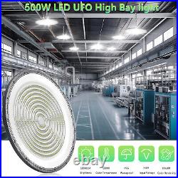 4 Pack 500W UFO Led High Bay Light Warehouse Factory Commercial Light Fixtures