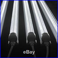 4 Pack, 8FT LED Integrated Tube, LED Shop Light, 60W, 6500K, Clips Included