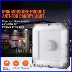 4 Pack LED Canopy Lights 80W 8800LM 5000K Daylight Outdoor Canopy Lighting