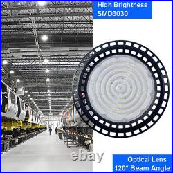 4 Pack LED High Bay Lights UFO 500W Warehouse Led Shop Light Fixture 6500K