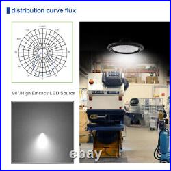 4 Pack LED High Bay Lights UFO 500W Warehouse Led Shop Light Fixture 6500K