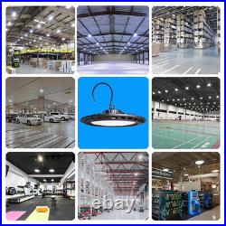 4 Pack LED High Bay Lights UFO 500W Warehouse Led Shop Light Fixture 6500K