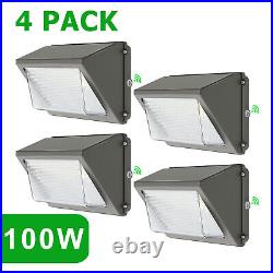 4 Pack Outdoor Security LED Wall Pack Light Dusk To Dawn Street Yard Area Lights