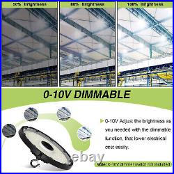 4 Pack UFO LED High Bay Light 200W Commercial Warehouse Industrial Factory Light