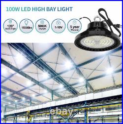 4 Pcs 100W UFO Led High Bay Light Industrial Warehouse Commercial Light 5000k