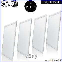 4 Pieces Dimmable 2x2ft UL LED Panel Light 40W 4K/5K Flat LED Panel Edge-Lit 114