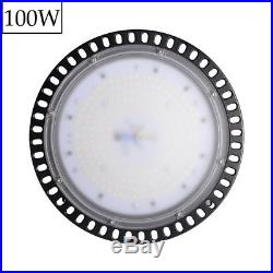 4 Set 100W UFO LED High Bay Lights Warehouse Industrial Shop Ultra-thin Fixtures