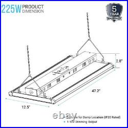 4ft LED Linear High Bay 225W 5000K Warehouse Light Fixtures, Dimmable