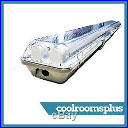 4pcs 36W 1200mm Weatherproof Lights Twin LED T8 Tube Fitting Ceiling Industrial