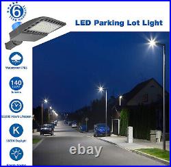 4pcs LED Area Shoebox Light Fixture 200W Dusk To Dawn Led Pole Parking Lot Light