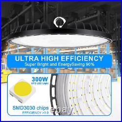 4x 300W Led UFO High Bay Light Industrial Commercial Warehouse Factory Gym Lamp