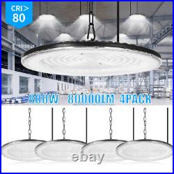 4x 800W UFO Led High Bay Lights Commercial Warehouse Factory Light Fixture 6500k