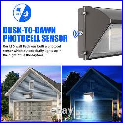 4x LED Wall Pack Lights 125W Photocell Dusk to Dawn Commercial Industrial 5500K