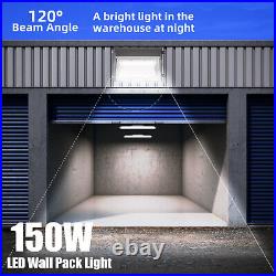 4x LED Wall Pack Lights 125W Photocell Dusk to Dawn Commercial Industrial 5500K