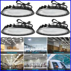 500W LED UFO High Bay Lights Commercial Lighting for Garage Gym Warehouse 4Pack