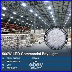 500W UFO LED High Bay Light Shop Lights Bulb Warehouse Lighting Fixture Watt