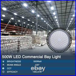 500W UFO LED High Bay Light Shop Lights Warehouse Commercial Lighting Lamp Watt