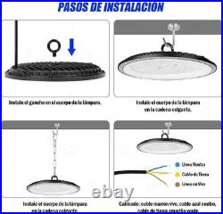 500W UFO LED High Bay Light for Warehouse Gym Factory Shop, IP65,6000K, 12PACK