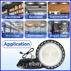 500W UFO LED Light High Bay 6000K Warehouse Industrial Lighting 90-277V 10Pack