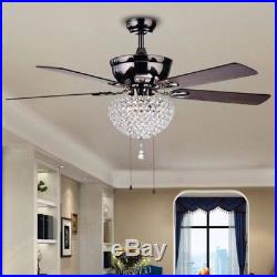 52 Tiffany Crystal Ceiling Fan Light Home Chandelier Lamp Ceiling Fixture