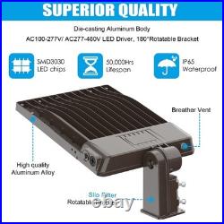 54000 Lumens LED Shoebox Light 360W Dusk To Dawn Street Roadway Parking Lot Lamp